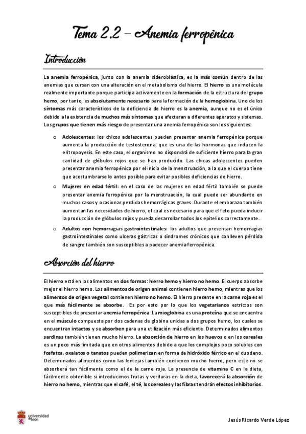 Miniatura del documento HEMATOLOGIA - 2.2 ANEMIA FERROPÉNICA.pdf