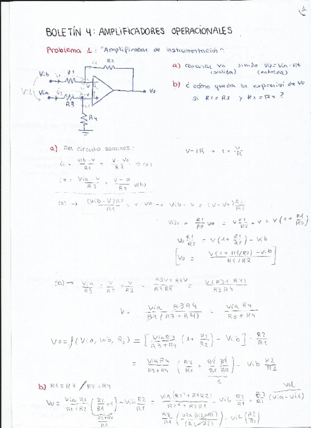 Miniatura del documento Boletín resuelto (+problemas importantes de examen) AMPLIFICADOR OPERACIONAL.pdf