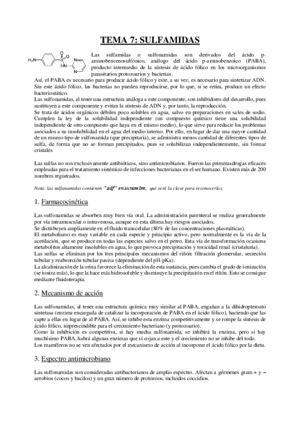 Miniatura del documento Tema 7 - Sulfamidas .pdf