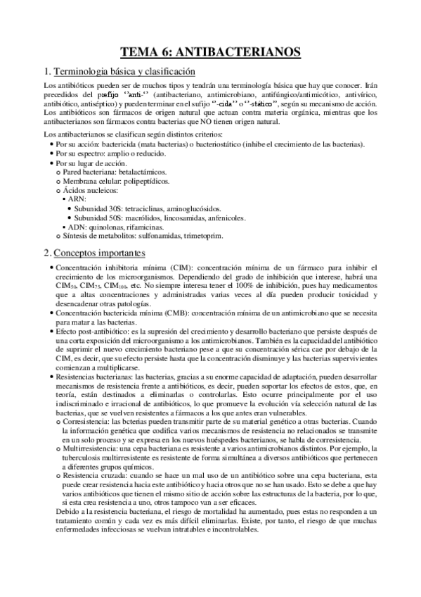 Miniatura del documento Tema 6 - Antibacterianos.pdf