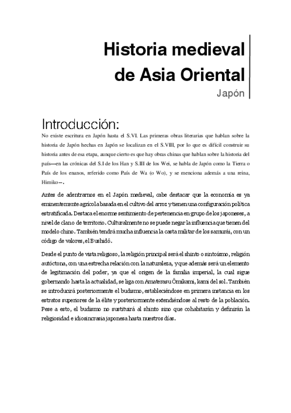 Miniatura del documento Historia medieval JAPÓN - 1.- Introducción y Antecedentes (Jômon y Yayoi).pdf