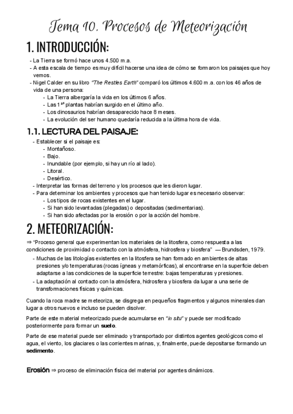 Miniatura del documento Tema 10. Procesos de Meteorización.pdf