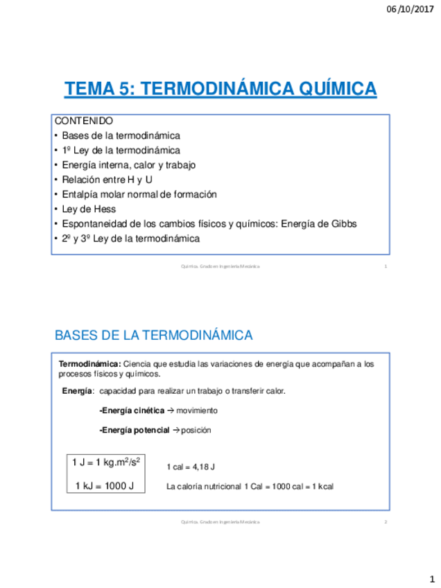 Miniatura del documento Tema 5. Termodinámica Química (I.Mecánica).pdf