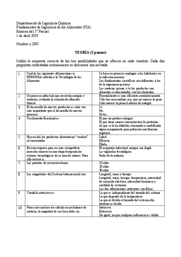 Miniatura del documento Parcial Fundamentos de la Ingeniería de Alimentos (TEST).pdf