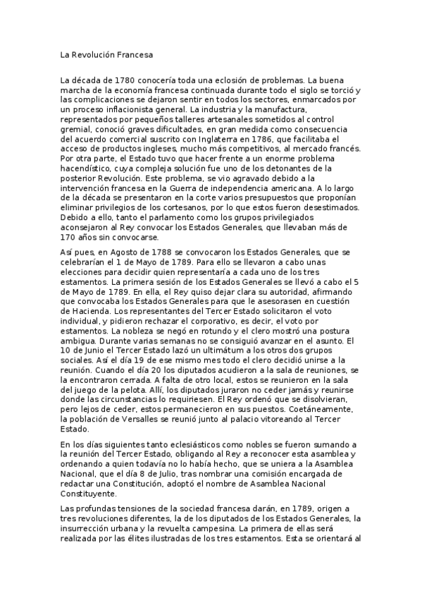 Miniatura del documento Tema 4. Francia de la revolución y Congreso de Viena.docx