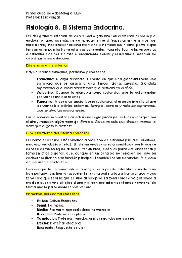 Miniatura del documento Fisiología 8. Sistema Endocrino..pdf