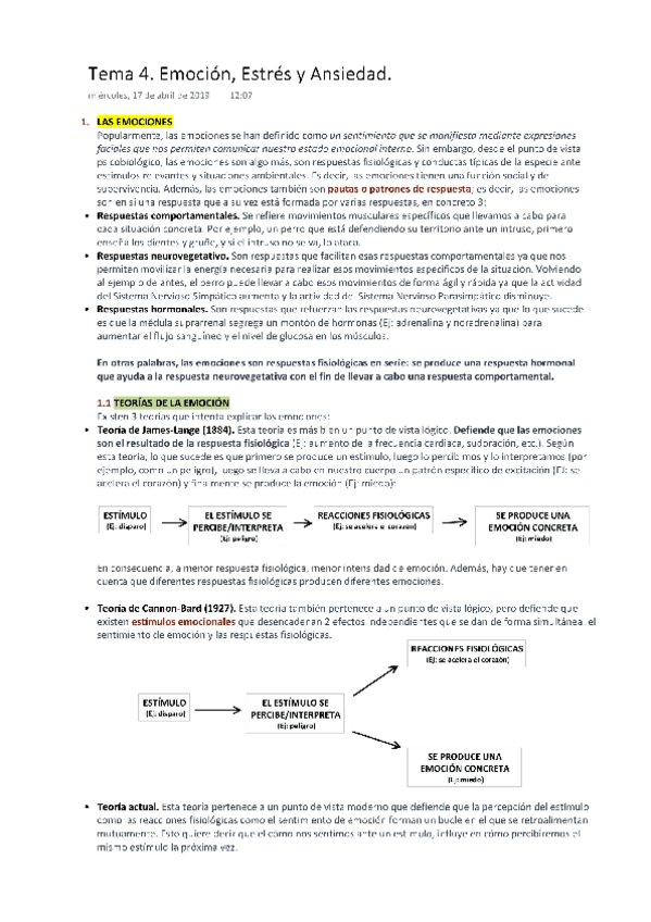 Miniatura del documento PSICOBIOLOGÍA Tema 4. Emociones- Estrés y Ansiedad..pdf