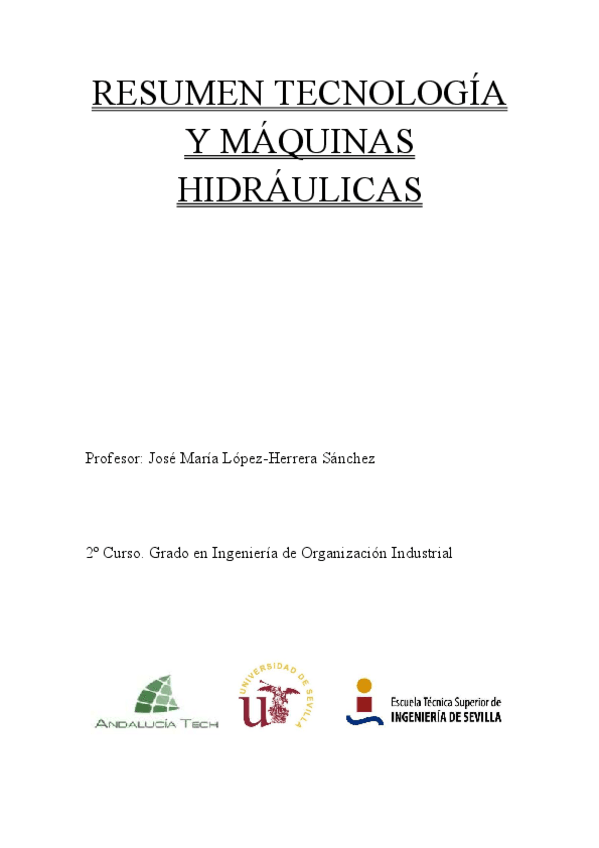 Miniatura del documento Resumen Tecnología y Máquinas Hidráulicas.pdf