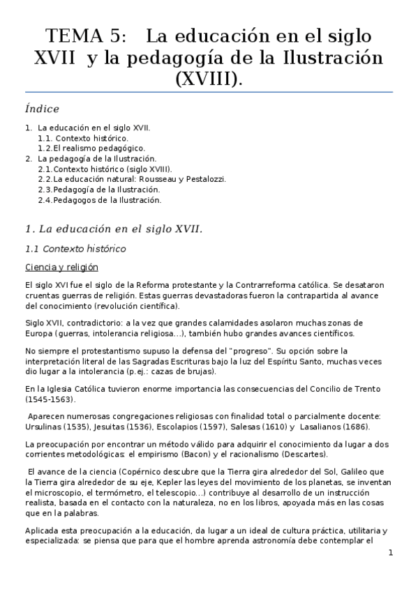 Miniatura del documento TEMA 5. La educación en el siglo XVII  y la pedagogía de la Ilustración (XVIII)..docx