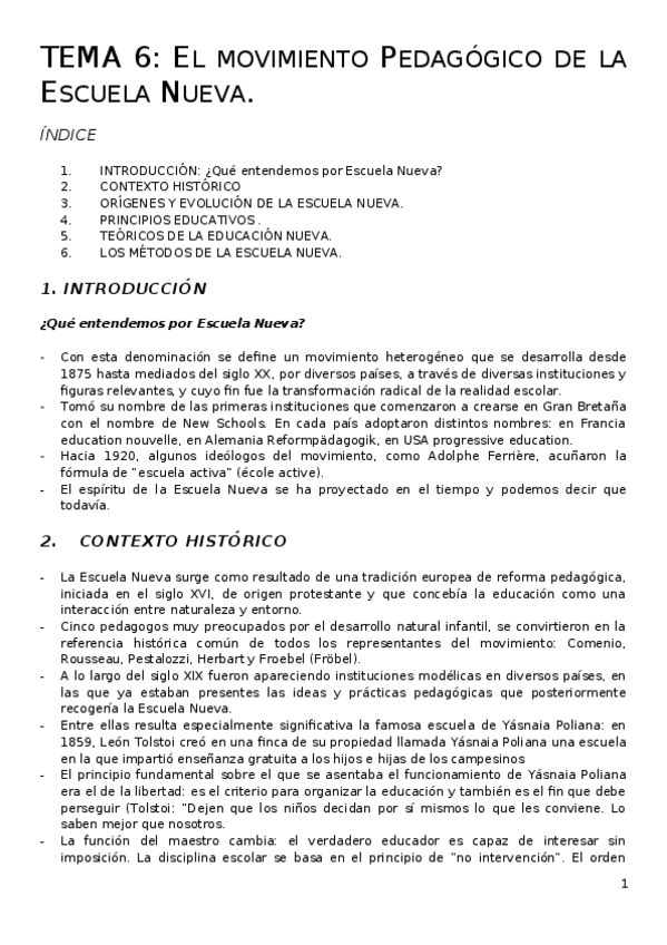 Miniatura del documento TEMA 6 El movimiento pedagógico de la escuela nueva.docx