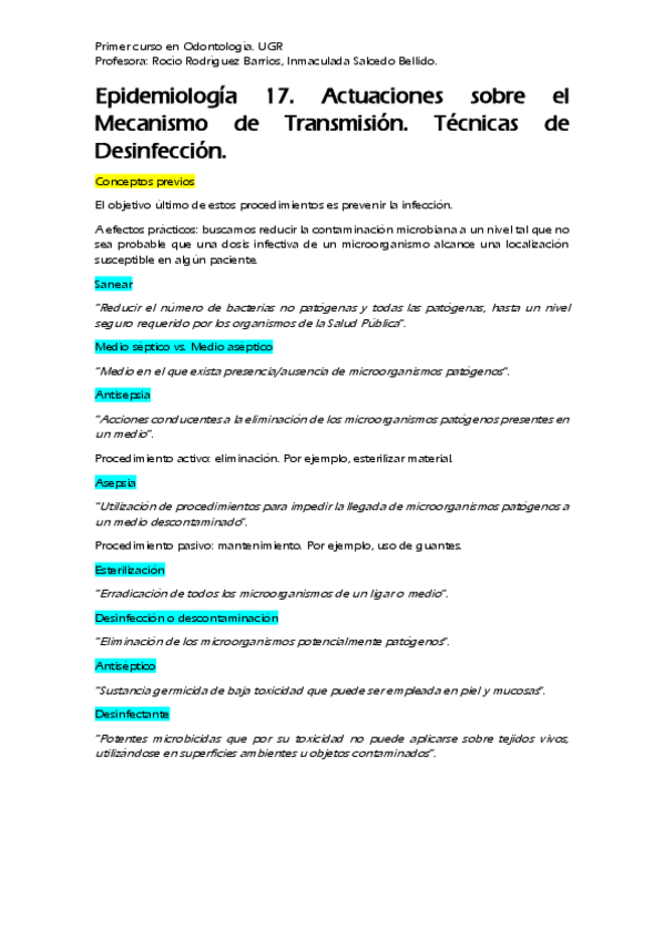 Miniatura del documento Epidemiología 17. Técnicas de Desinfección..pdf