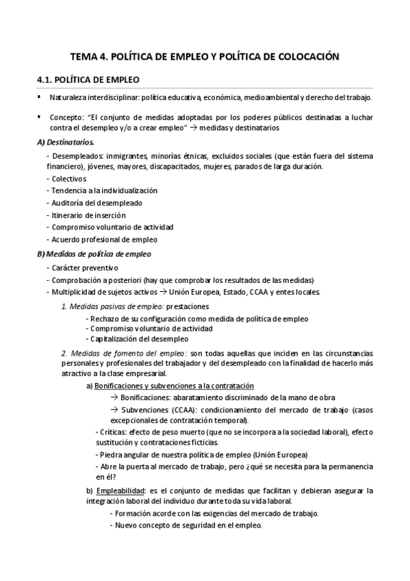 Miniatura del documento TEMA 4. Política de empleo y colocación.pdf