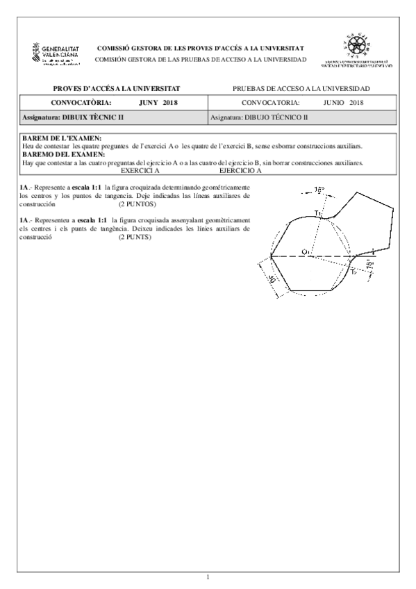 Miniatura del documento Examen Dibujo Técnico junio 2018.pdf
