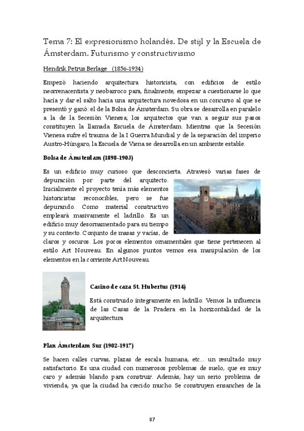 Miniatura del documento TEMA 7_ El expresionismo holandés. De Stijl y la Escuela de Ámsterdam. Futurismo y constructivismo.pdf