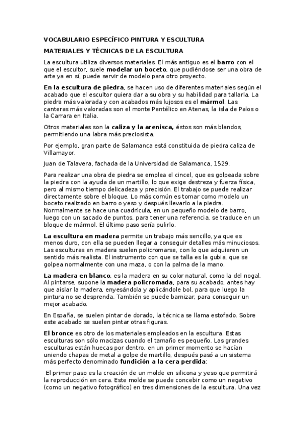 Miniatura del documento Vocabulario pintura y escultura.docx