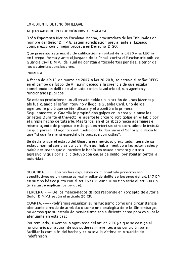 Miniatura del documento EXPEDIENTE DETENCIÓN ILEGAL.docx
