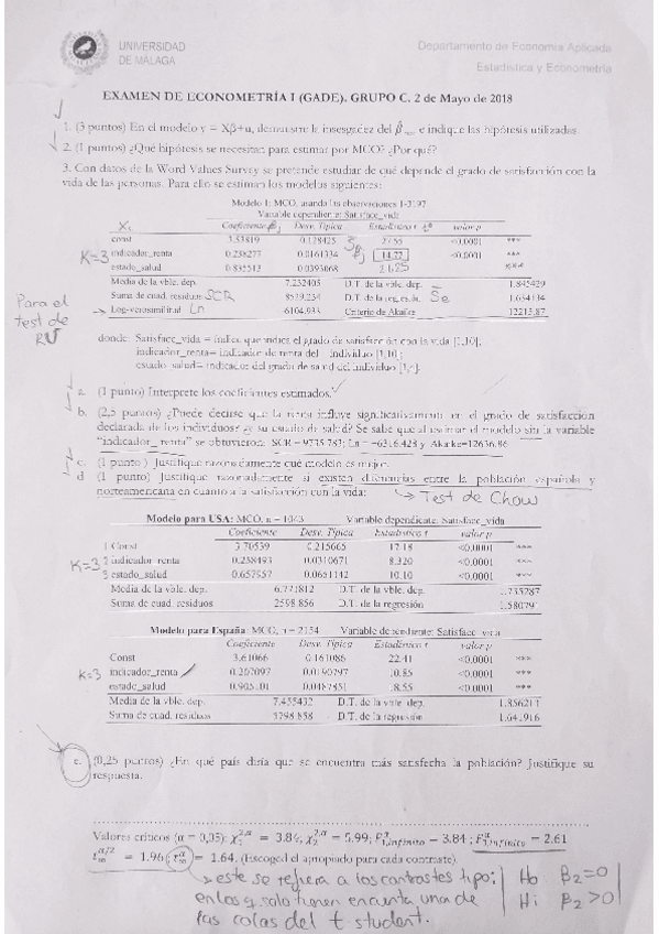Miniatura del documento Econometria 1. Exámenes parciales 2018.pdf