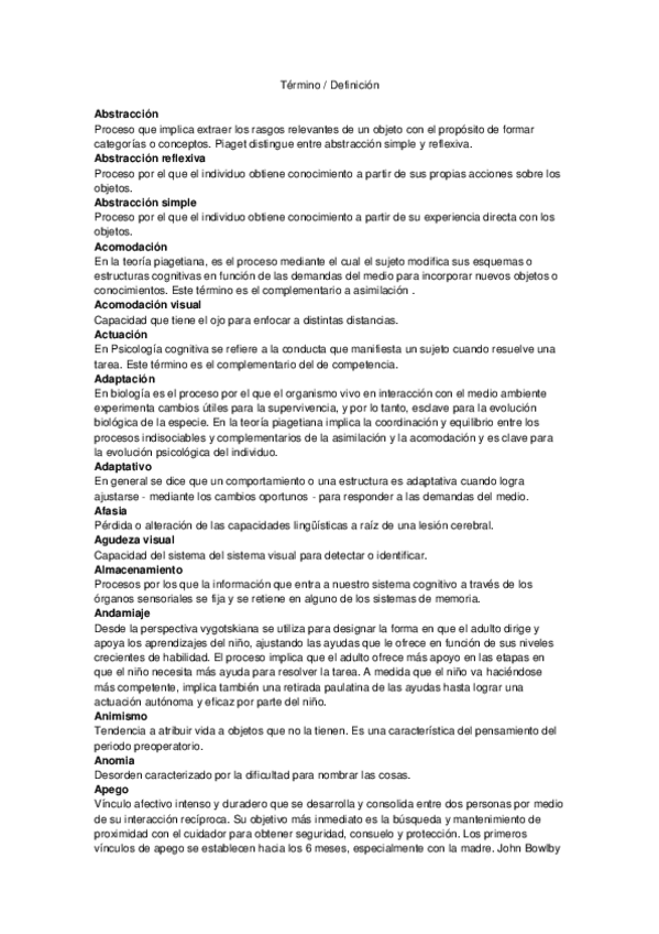 Miniatura del documento Glosario Psicología del Desarrollo I.pdf