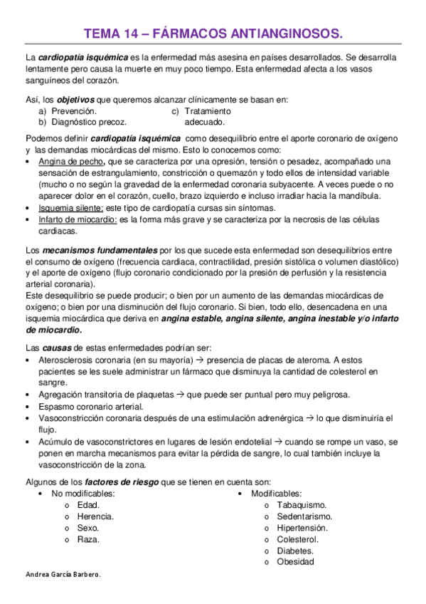 Miniatura del documento TEMA 14 - FÁRMACOS ANTIANGINOSOS..pdf