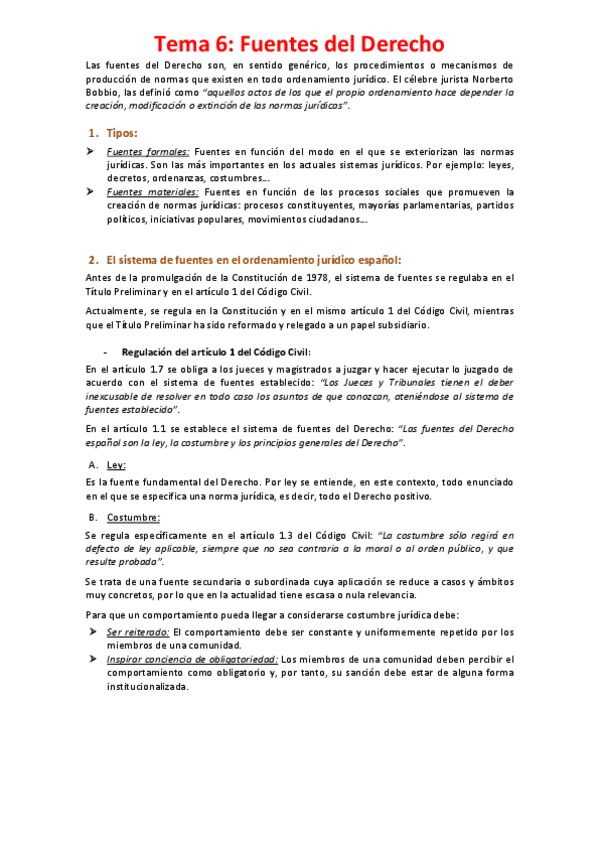 Miniatura del documento Tema 6 - Fuentes del Derecho.pdf