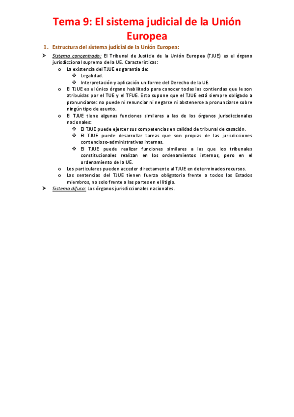 Miniatura del documento Tema 9 - El sistema judicial de la Unión Europea.pdf