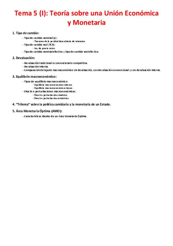 Miniatura del documento Tema 5 (I) - Teoría sobre la Unión Económica y Monetaria.pdf