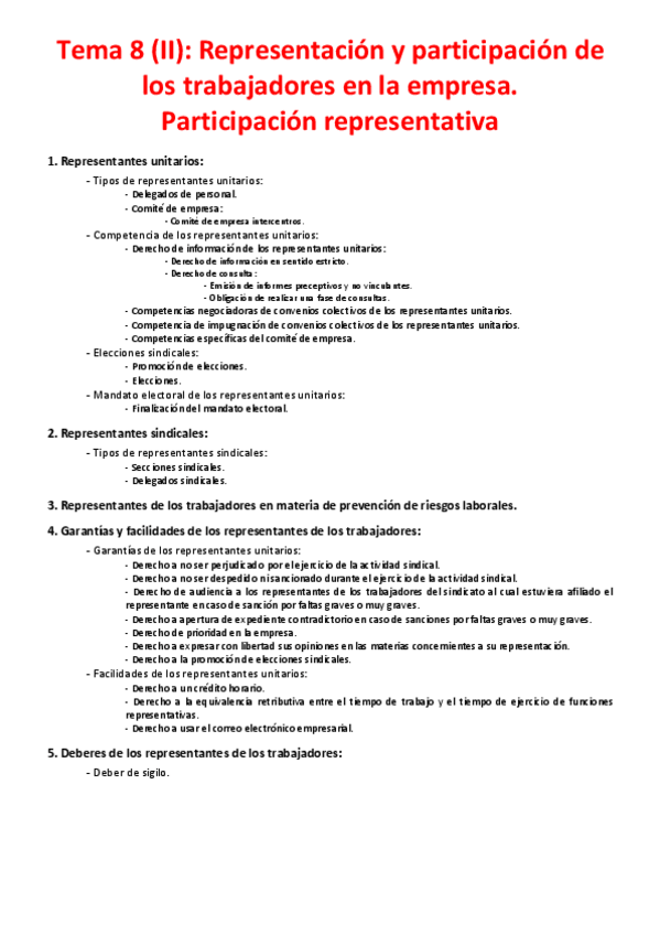 Miniatura del documento Tema 8 (II) - Representación y participación de los trabajadores en la empresa. Participación representativa.pdf