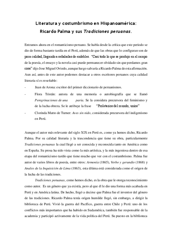 Miniatura del documento Literatura y costumbrismo en Hispanoamérica Ricardo Palma y sus Tradiciones peruanas..pdf
