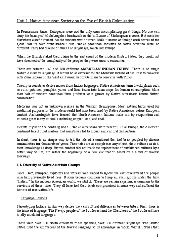 Miniatura del documento Unit 1. Native American Society on the Eve of British Colonization. .pdf