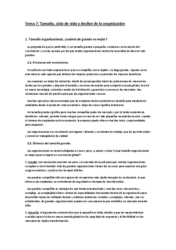 Miniatura del documento 7. Tamaño- ciclo de vida y declive de la organización.pdf