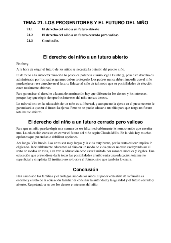 Miniatura del documento Tema 21. Los progenitores y el futuro del niño.odt