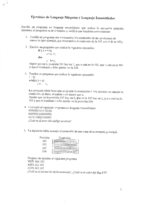 Miniatura del documento Ej Lenguaje Máquina y Ensamblador.pdf