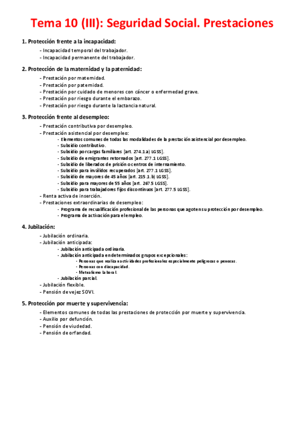 Miniatura del documento Tema 10 (III) - Seguridad Social. Prestaciones.pdf