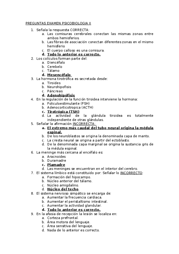 Miniatura del documento Examen Psicobiología II.docx