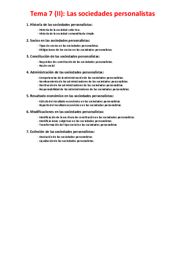 Miniatura del documento Tema 7 (II) - Las sociedades personalistas.pdf