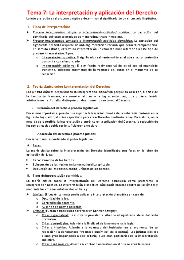 Miniatura del documento Tema 7 - La interpretación y aplicación del Derecho.pdf