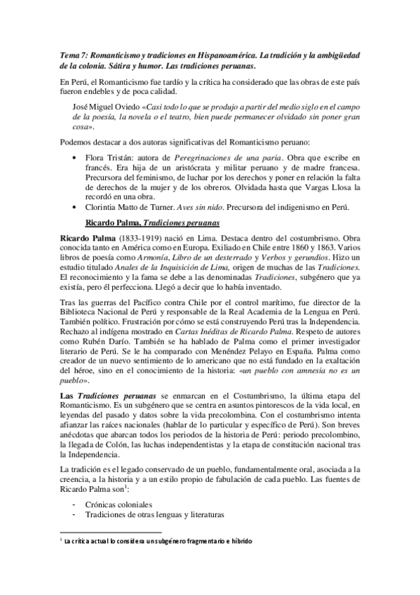 Miniatura del documento t7. Romanticismo y tradiciones. Tradiciones peruanas..pdf