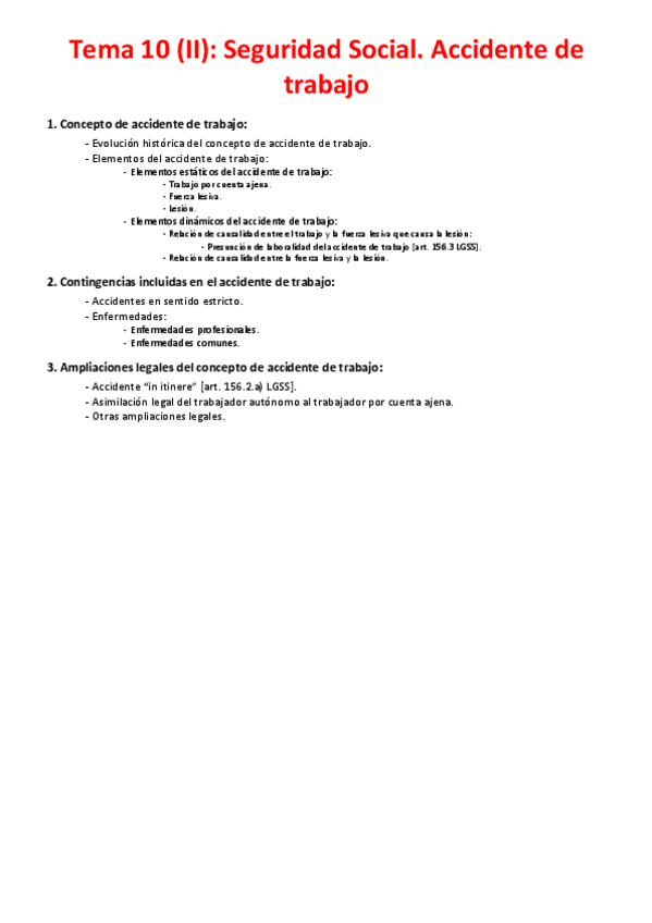 Miniatura del documento Tema 10 (II) - Seguridad Social. Accidente de trabajo.pdf