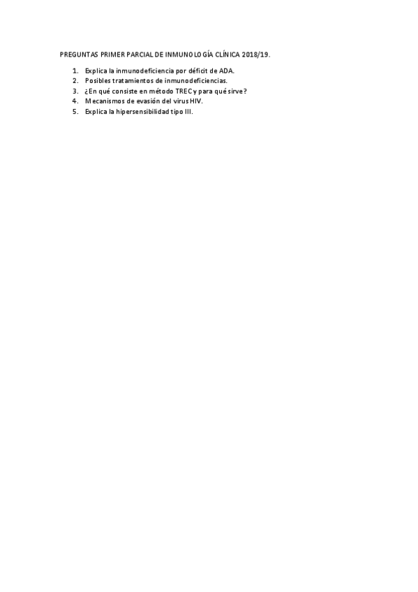 Miniatura del documento PREGUNTAS PRIMER PARCIAL DE INMUNOLOGÍA CLÍNICA 2018.pdf