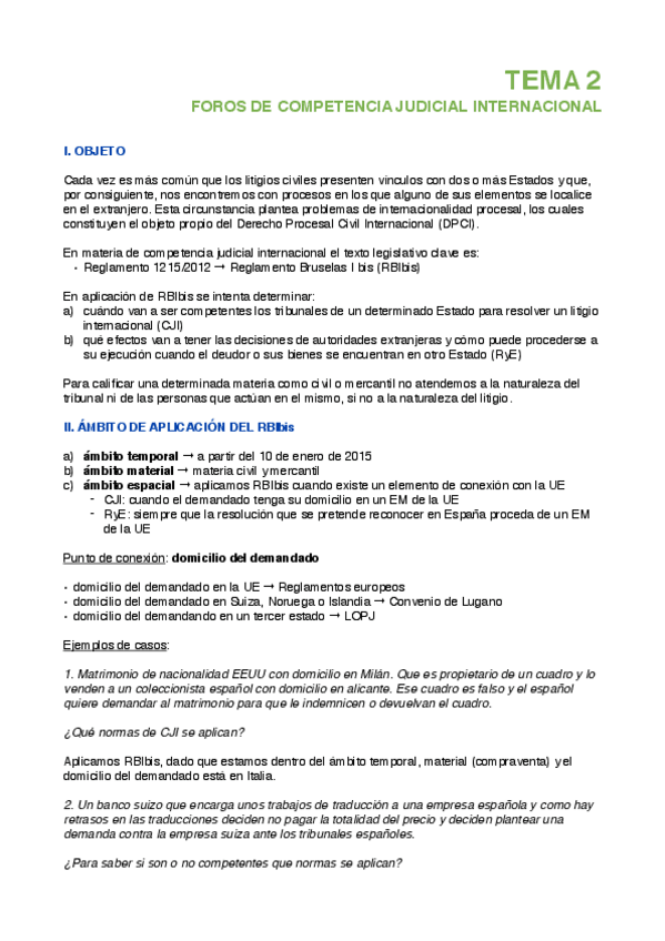 Miniatura del documento Tema 2 - Foros de competencia judicial internacional.pdf