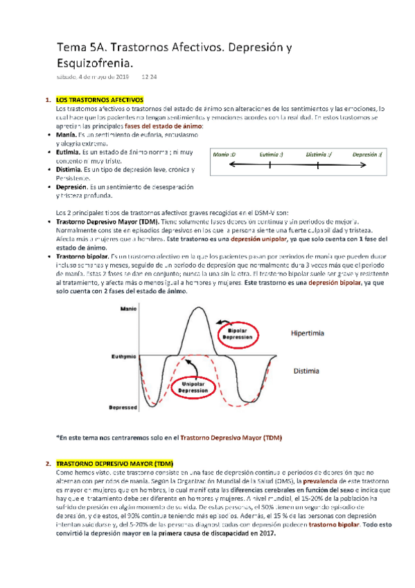 Miniatura del documento PSICOBIOLOGÍA Tema 5A. Trastornos Afectivos. Depresión y Esquizofrenia..pdf