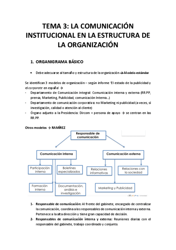Miniatura del documento TEMA 3 - La Comunicación Institucional en la Estructura de la Organización.pdf
