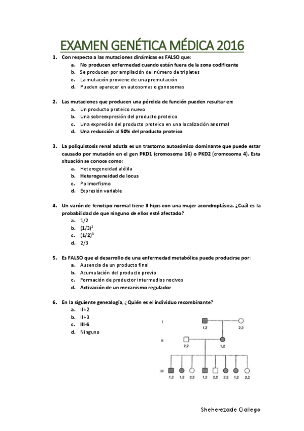 Miniatura del documento EXAMEN GENÉTICA MÉDICA 2016 Resuelto.pdf