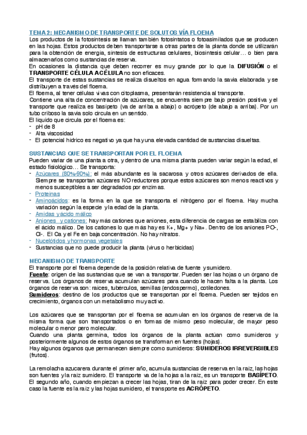 Miniatura del documento Tema 2. Mecanismo de transporte vía floema.pdf