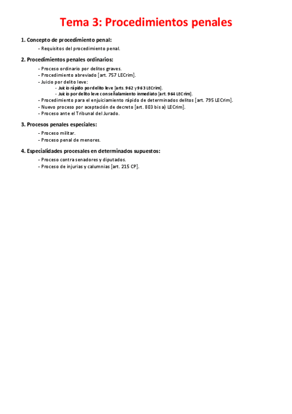Miniatura del documento Tema 3 - Procedimientos penales.pdf