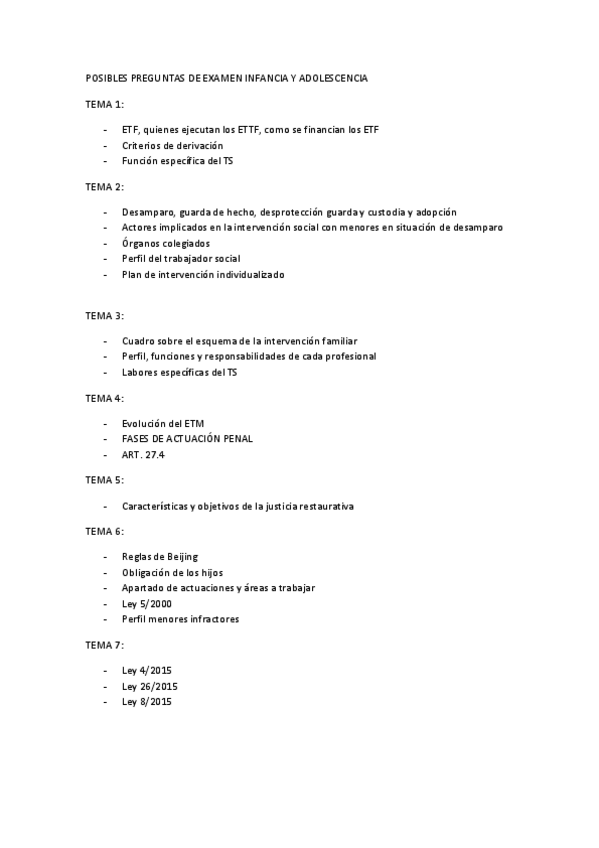 Miniatura del documento POSIBLES PREGUNTAS DE EXAMEN INFANCIA Y ADOLESCENCIA.pdf