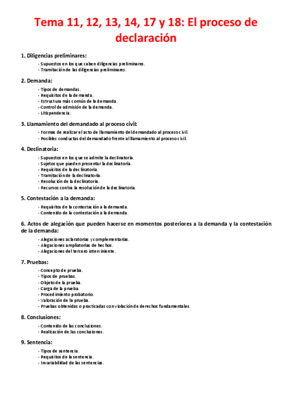 Miniatura del documento Tema 11- 12, 13, 14, 17 y 18 - El proceso de declaración.pdf