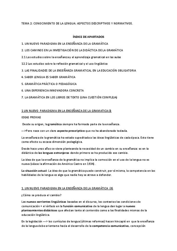 Miniatura del documento TEMA 2 LENGUA conocimiento de la lengua aspectos descriptivos y normativos.pdf