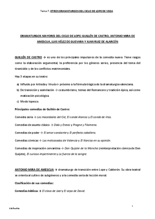 Miniatura del documento Tema 7 Dramaturgos mayores del ciclo de Lope.pdf