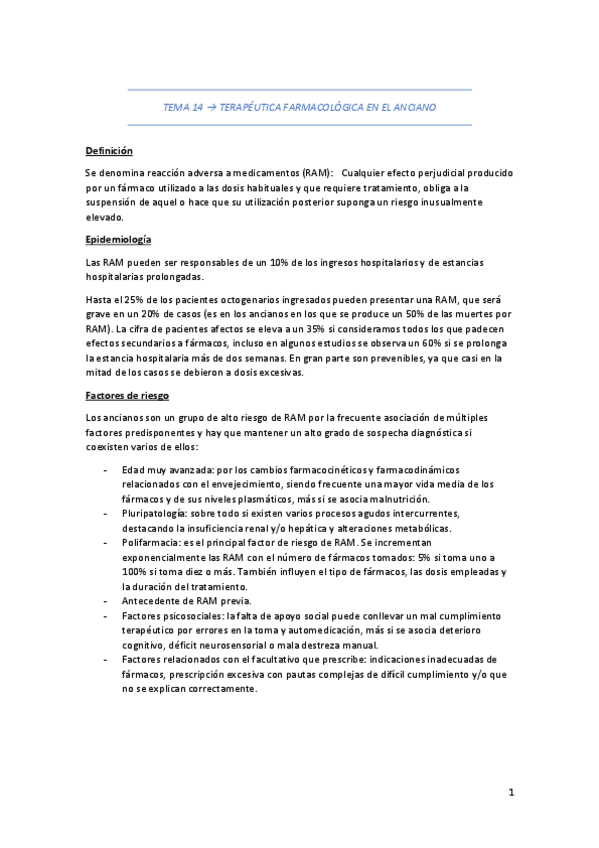 Miniatura del documento TEMA 14  TERAPÉUTICA FARMACOLÓGICA EN EL ANCIANO.pdf